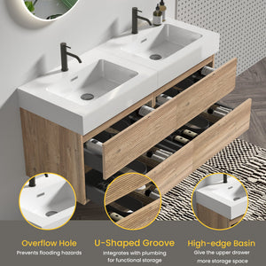 Grace 72" Bathroom Vanity with Silent DTC Soft-Closing Drawers