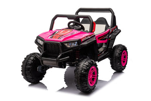 12V7A*1 30W*4 Four-Wheel Drive Seat One Button Start, Forward And Backward, High And Low Speed, Music, Front Light, Power Display, Two Doors Can Open, 2.4G R / C, Seat Belt Four Wheel Absorber