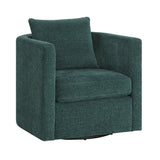 Sutton Light Grey Performance Fabric Swivel Barrel Chair