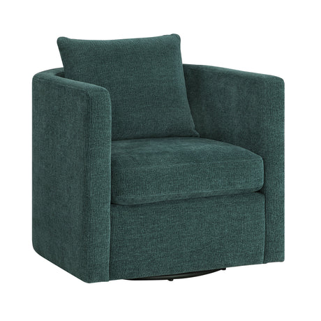 Sutton Light Grey Performance Fabric Swivel Barrel Chair