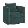 Sutton Light Grey Performance Fabric Swivel Barrel Chair