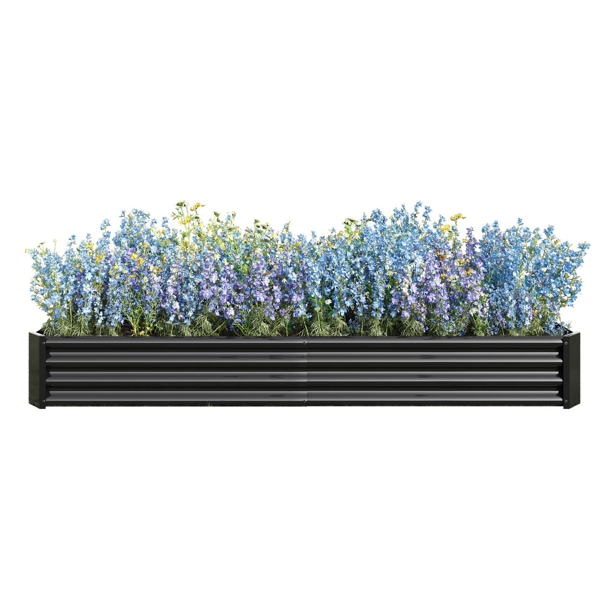 Raised Garden Bed Kit - Metal 7.6x3.7x0.98ft for Flower Planters, Vegetables, Herb