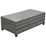 8-piece outdoor wicker round sofa set, half-moon sectional set all weather