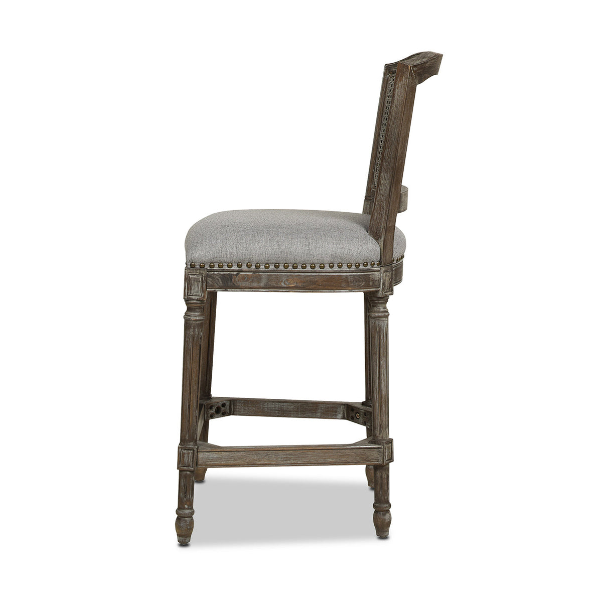 Triomphe Rattan Wicker High Back Armless Counter Bar Stool