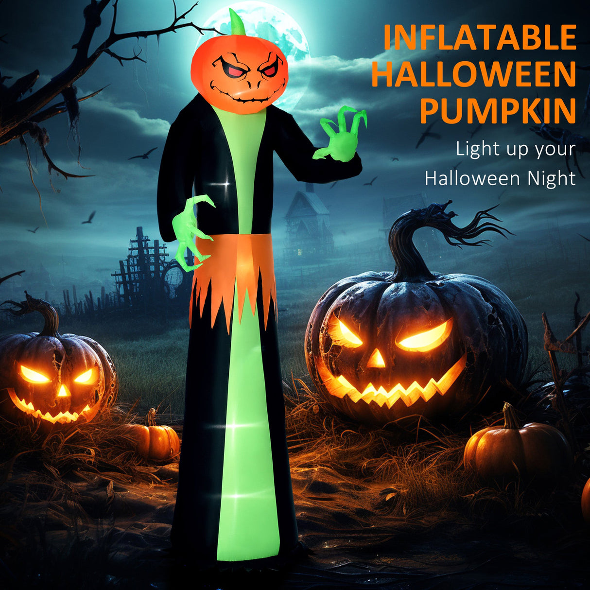 Halloween Inflatable Outdoor Decorations Pumpkin Head Ghost