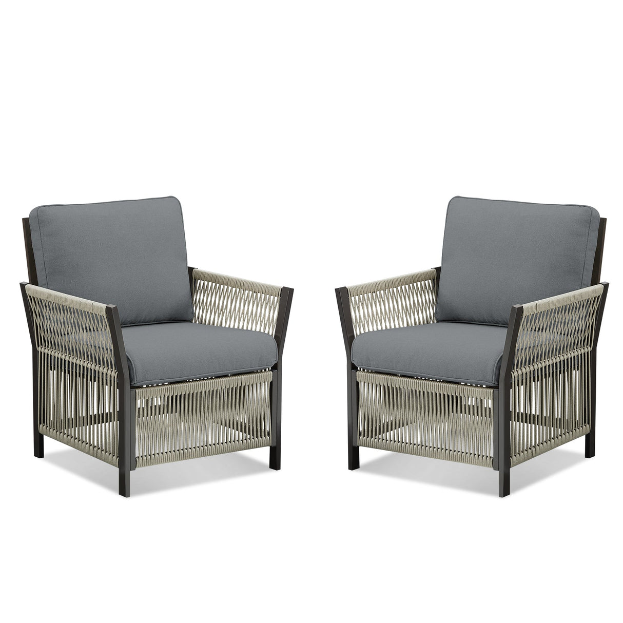 Outdoor Patio Arm Chairs Set of 2