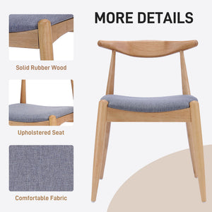 Elegant Dining Chairs With Ergonomic Backrest & Comfort Cushions (Set of 2)