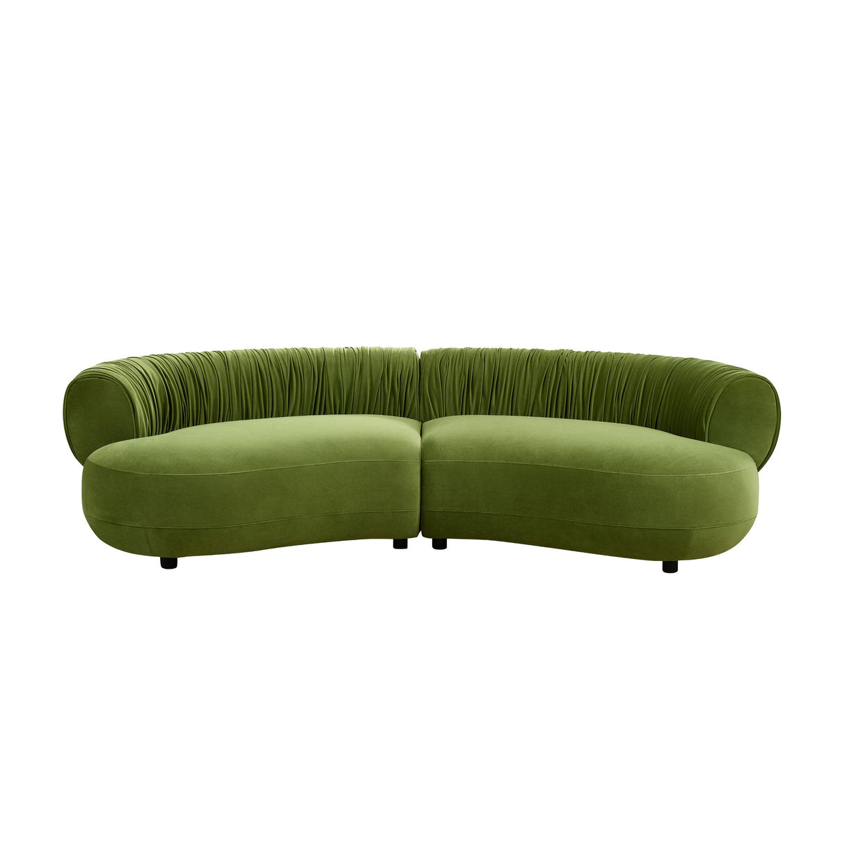 Modern Curved Sofa with Elegant Crescent Design