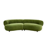 Modern Curved Sofa with Elegant Crescent Design