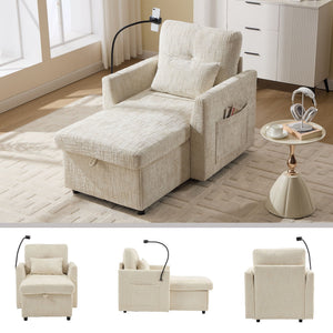 Multifunctional Recliner Sofa with Storage and Phone Bracket