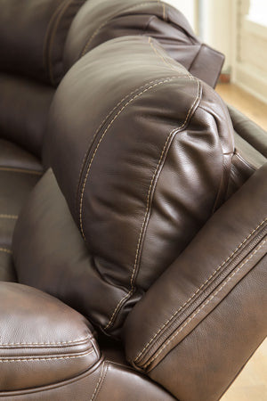 Dunleith - Zero Wall Recliner w/PWR HDRST - Chocolate