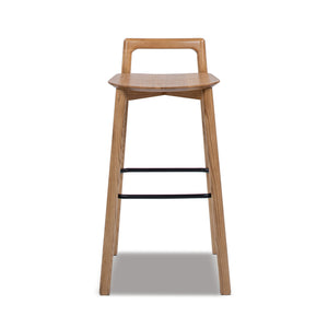 Sven 30" Modern Minimalist Low Back Wood Barstool