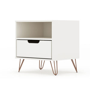 Rockefeller - Nightstand With 1 Drawer - White