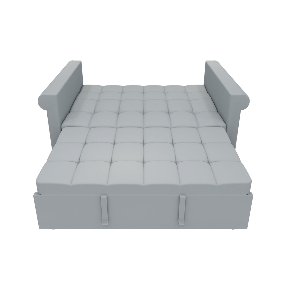 Compact Loveseat With Trundle Sleeper And Storage Pocket - Gray