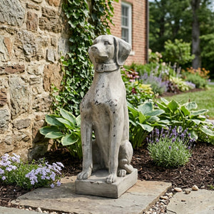 MGO Dog Decor Outdoor Dog Statue, Antique