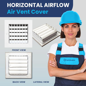 AC Register Vent Cover 6X6 inch - Adjustable Aluminum Grille
