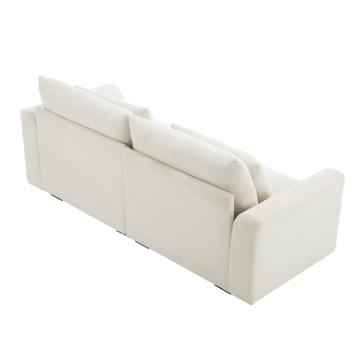 Beige Corduroy Sofa Couch