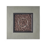 Contemporary 50,000 BTU Square MgO Fire Table with Clean Lines in Light Grey