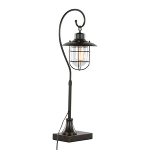 Landen - Contemporary Task Lamp (Set of 2) - Oil Rubbed Bronze / Clear