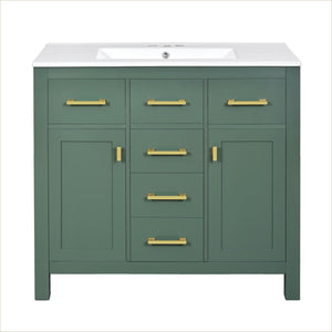 Bathroom Vanity With Sink Combo Set, Modern Bathroom Cabinet With 4 Drawers