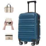 Hardshell ABS Carry-On Luggage Set with Spinner Wheels