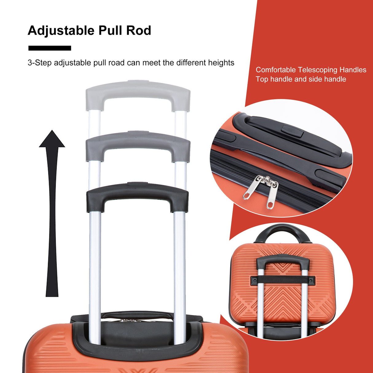 2 Piece Luggage Sets Lightweight Suitcase, Spinner Wheels