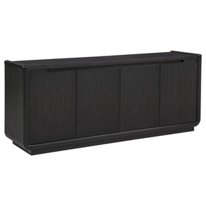 Leandro 72-inch 4-door TV Stand Media Console Burnished Black