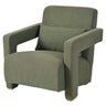 Sleek Right Angle Armrests Armchair with Ergonomic Lumbar Support