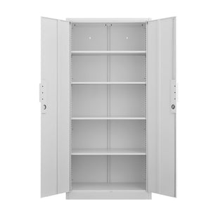 2 Door File Cabinet With Lock, 4 Adjustable Shelves, Heavy-Duty