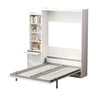 Morden Deisgn Vertical Murphy Bed With Shelf And Drawers For Bedroom Or Guestroom Wall Bed Space Saving Hidden Bed With New Style Gas Struts