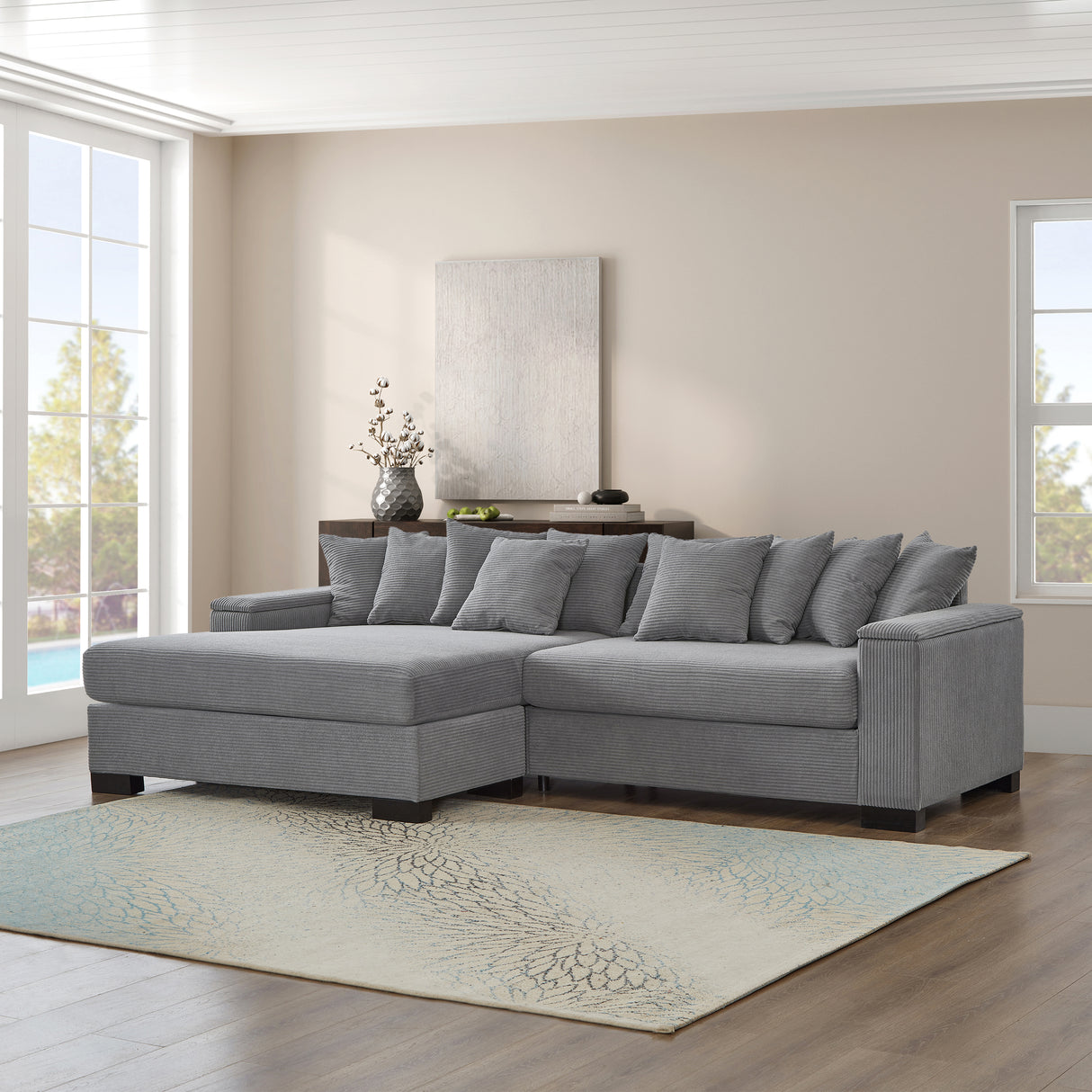 111'-Luxury-Sectional-Couch,-L-Shape-Sofa,-Grey-Sofas-&-Sectionals