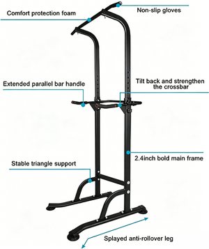 Sport Power Tower Workout Dip Station Pull Up Bar