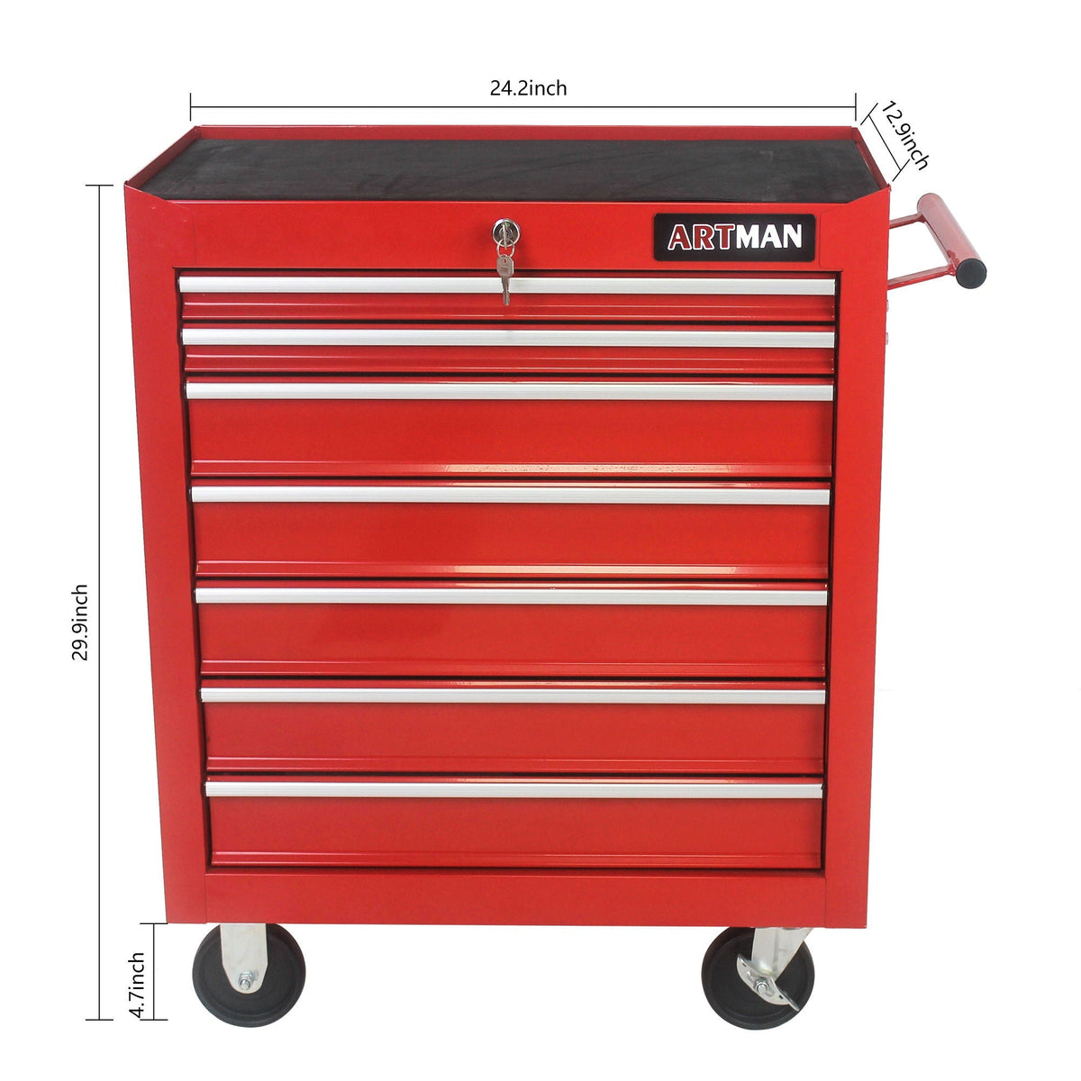 Multifunctional Tool Cart With Wheels And Drawers