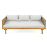 Claremont 3 Seater Daybed Teak Acacia Wood Water Resistant Cushions