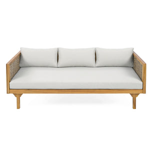 Claremont 3 Seater Daybed Teak Acacia Wood Water Resistant Cushions