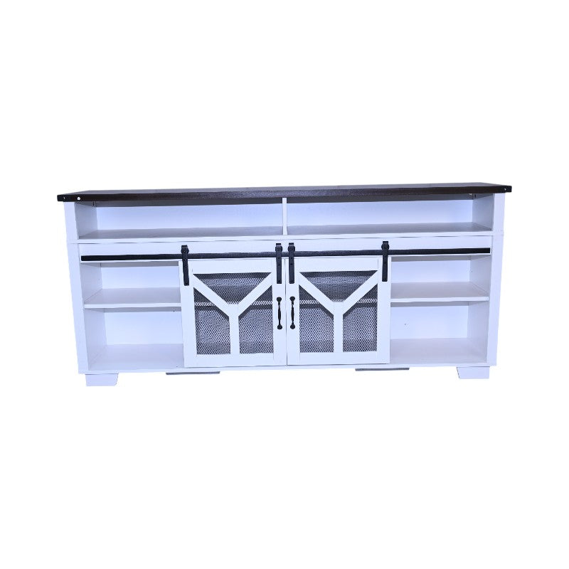 Stylish 65.3" TV Stand with LED Light Strips