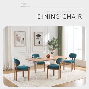 Dining Chairs with Ergonomic Backrest and Adjustable Feet - Set of 2
