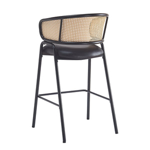 Ethan Indoor Metal Upholstered Barstool Set of 2