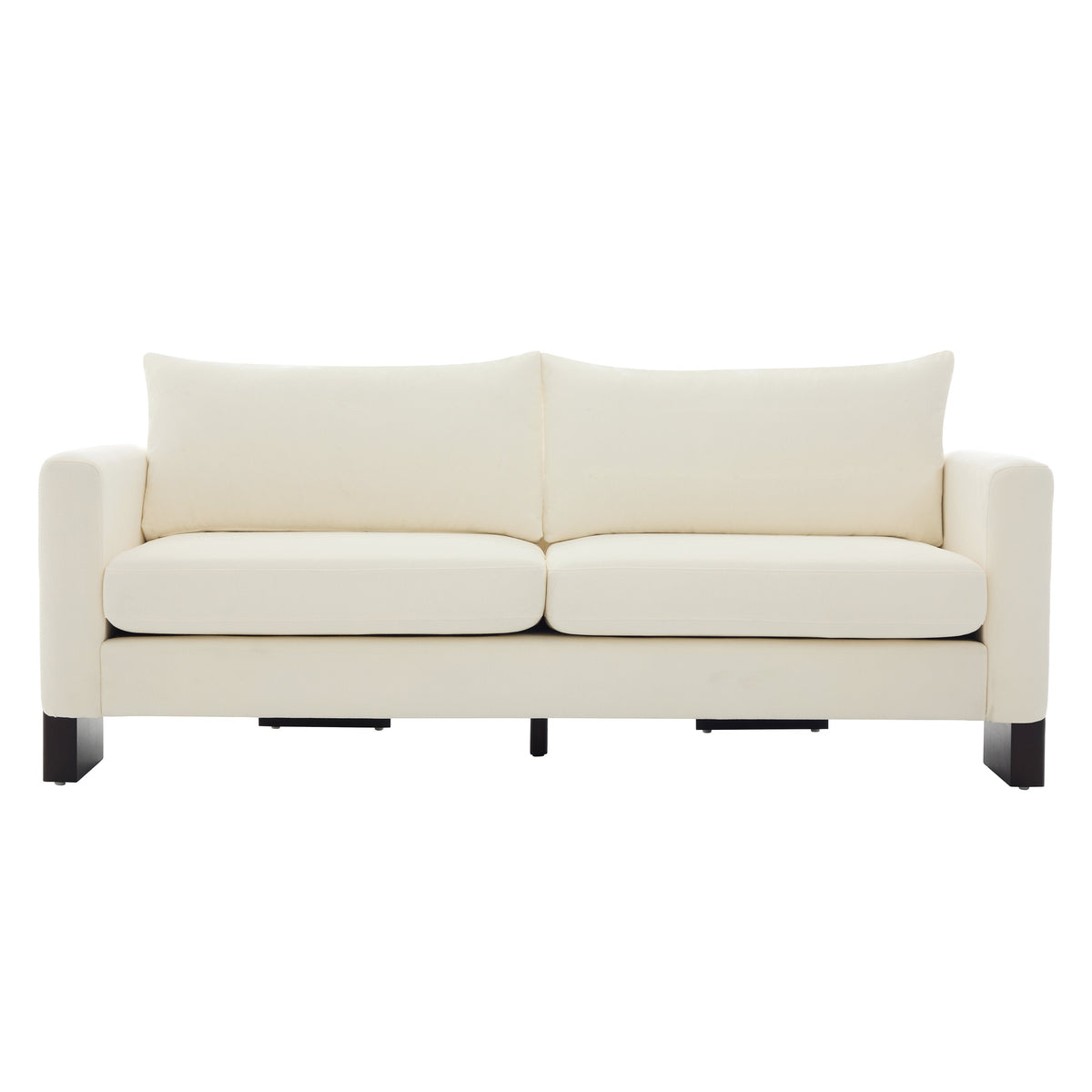 Modern Sofa Couch Stylish 3-Seater Sofa with Rubberwood Legs