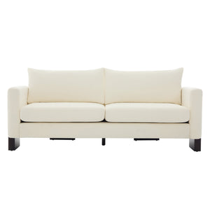 Modern Sofa Couch Stylish 3-Seater Sofa with Rubberwood Legs