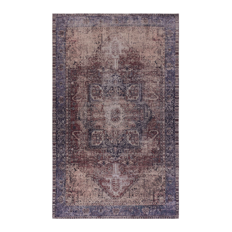 Area rugs 4x6, washable rug, low-pile, non-slip, non-shedding, foldable, kid & pet friendly - area rugs for living room, bedroom, kitchen, dining room rug - for gifts, (burgundy, 4' x 6')