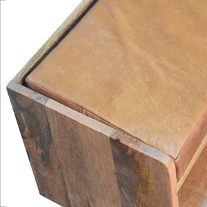 Solid Wood Bench With Upholstered Sea