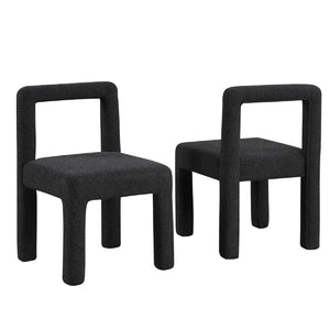Dining Chairs With Square Open Back (Set of 2)