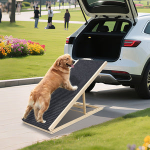 Upgraded Dog Ramp for Bed with Extra Wide Traction and Foldable Design