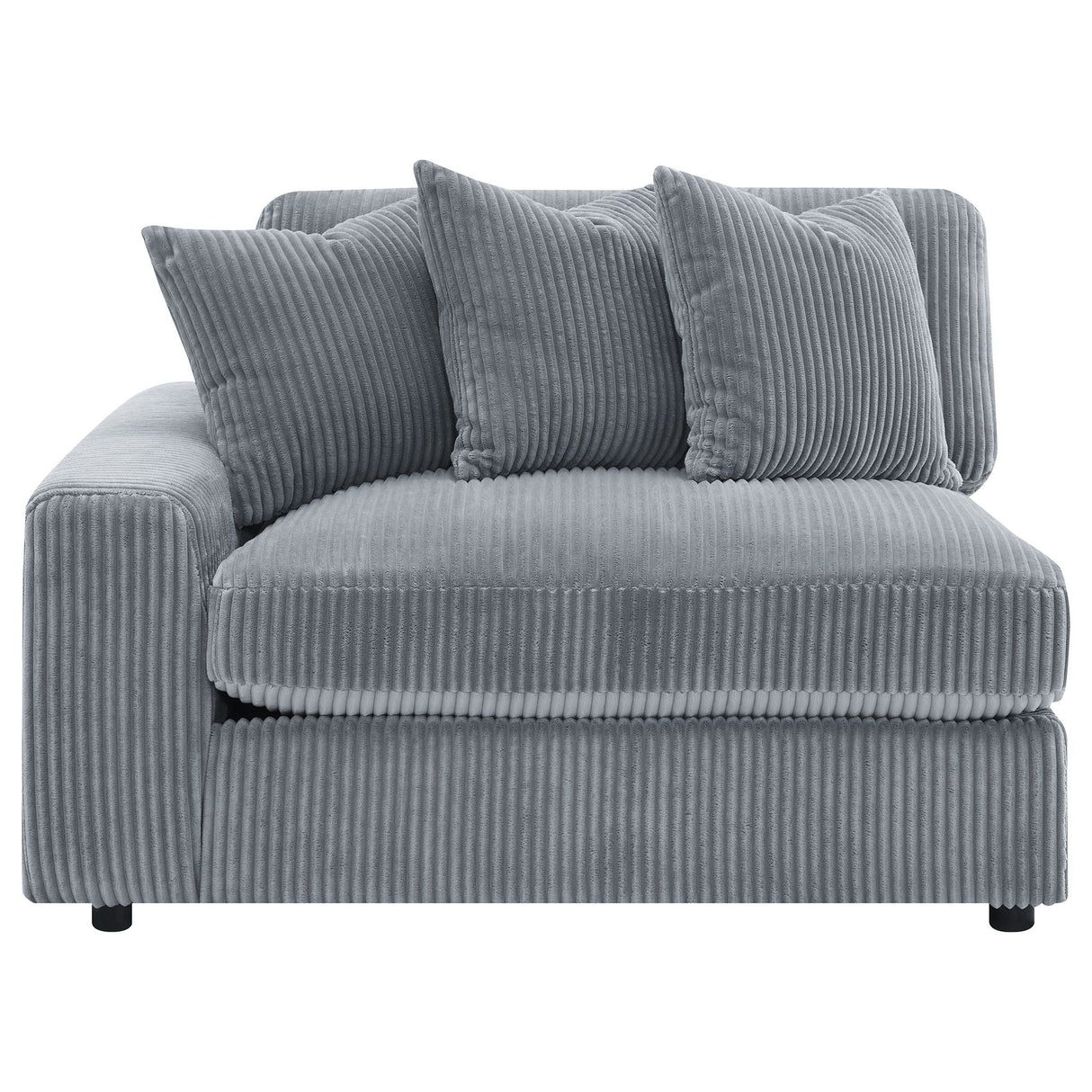 Marcus - Fog Track Arms Reversible Sectional With Pillows - Fog