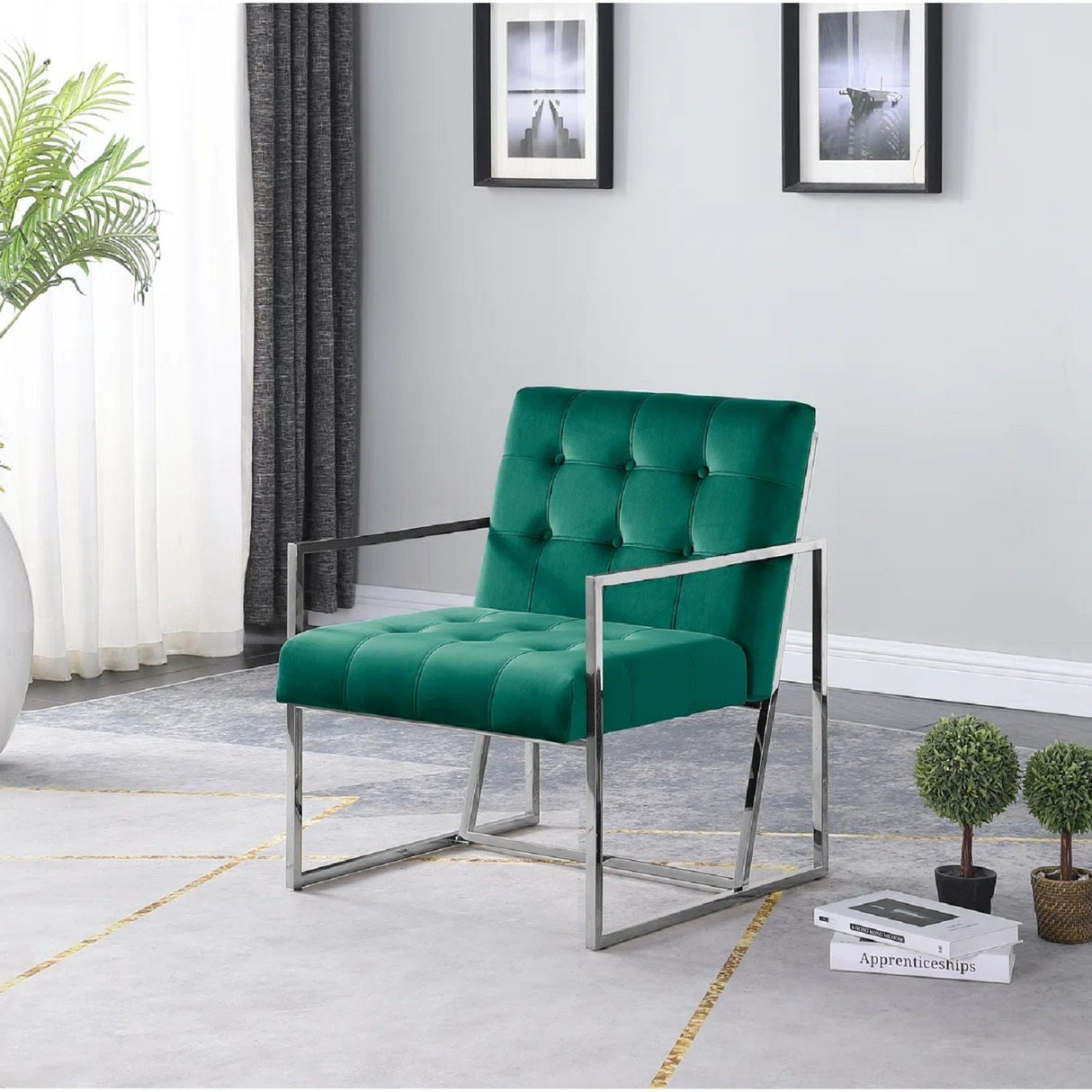 Living Room Accent Chair With Frame