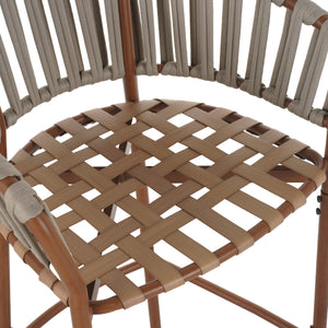 Lodi Outdoor Metal Rope Barstool Set of 2