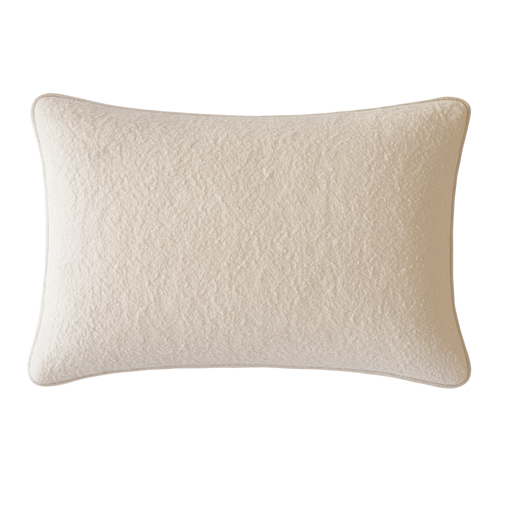 Ivory Textured Pillow of Serene Comfort