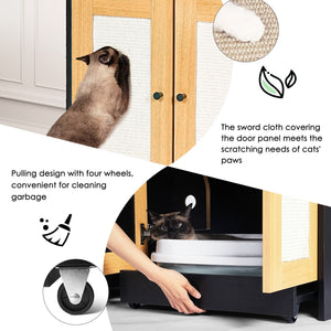 Double Litter Box Enclosure for Cats