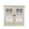 Sideboard Cabinet With Mirrored Doors, Adjustable Shelf, Metal Handles